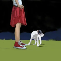 Girl in Red Skirt, 2008 (acrílico sobre tela)